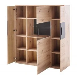 Naturoo Highboard Callington I - Balkeneiche Dekor / Anthrazit -Wohnzimmermöbel boutique en ligne 1000187552 190920 09480100015 DETAILS P000000001000187552