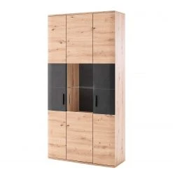 Naturoo Vitrinenschrank Callington II - Balkeneiche Dekor / Anthrazit