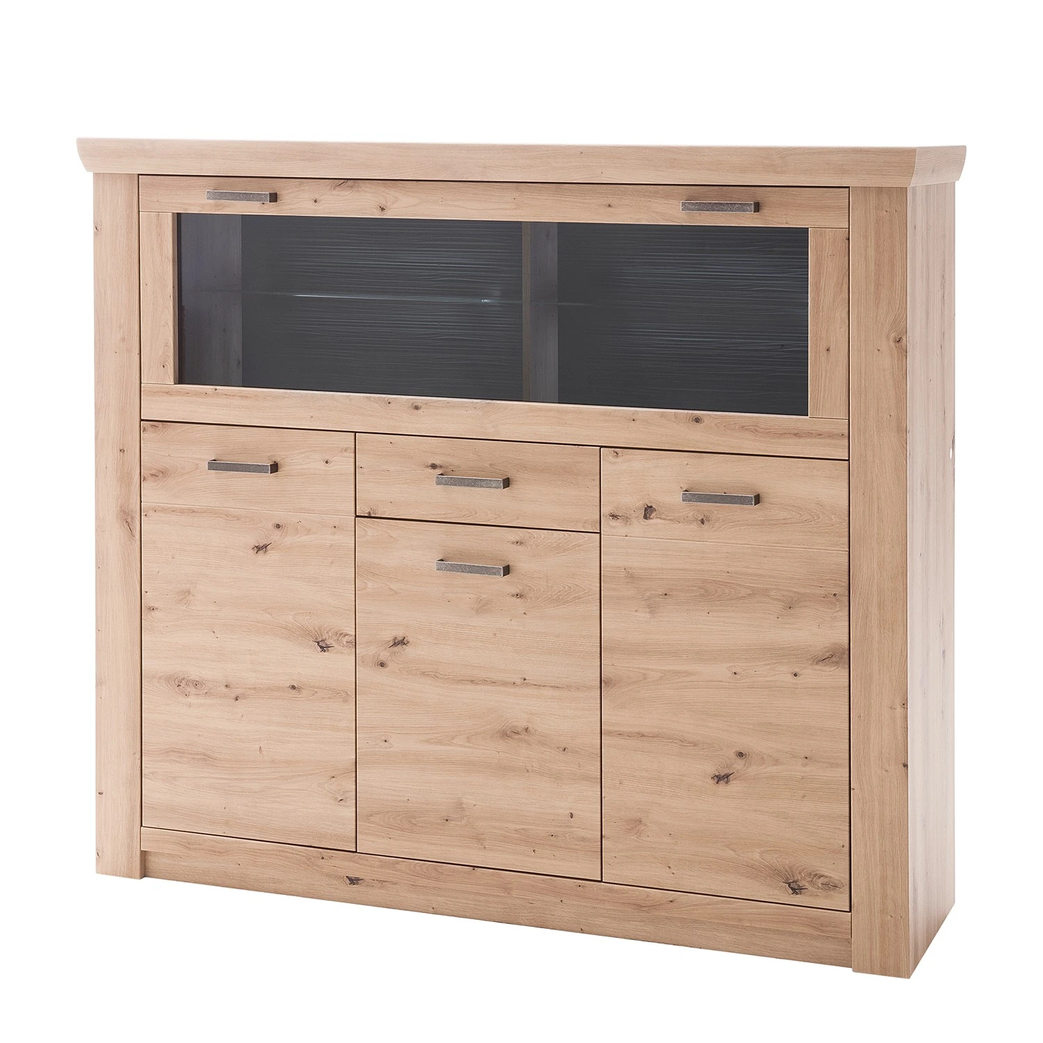 Naturoo Highboard Mendes I - Balkeneiche Dekor / Anthrazit 1 Naturoo Highboard Mendes I - Balkeneiche Dekor / Anthrazit