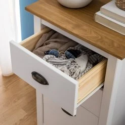 Maison Belfort Kommode Rivery I - Kiefer massiv - Weiß -Wohnzimmermöbel boutique en ligne 1000187580 200312 14522800029 DETAILS P000000001000187580