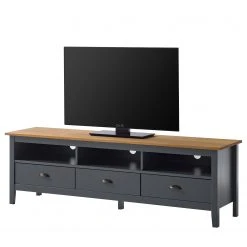 Maison Belfort TV-Lowboard Rivery - Kiefer massiv - Anthrazit