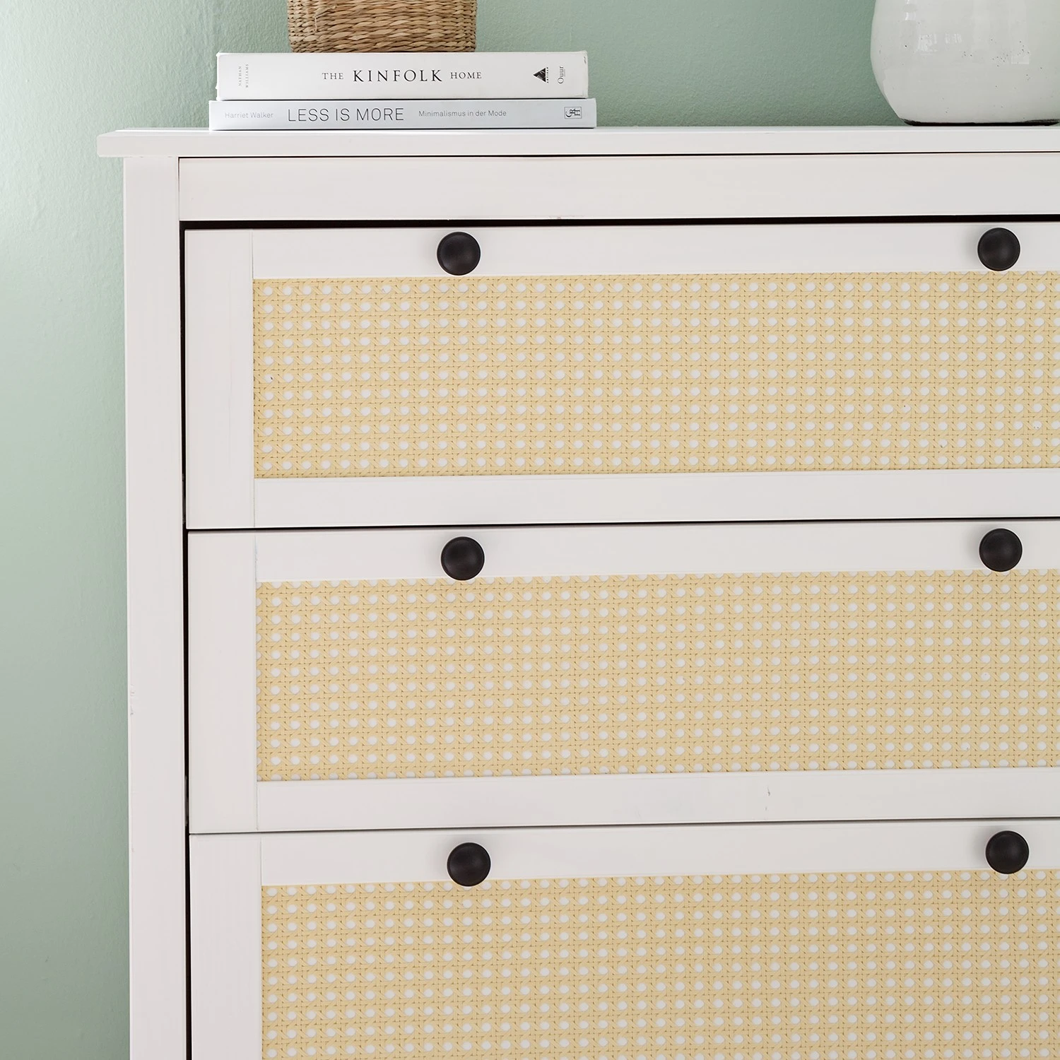 Maison Belfort Kommode Belleria I - Kiefer massiv / Wiener Geflecht - Weiß 11 Maison Belfort Kommode Belleria I - Kiefer massiv / Wiener Geflecht - Weiß – Bild 11