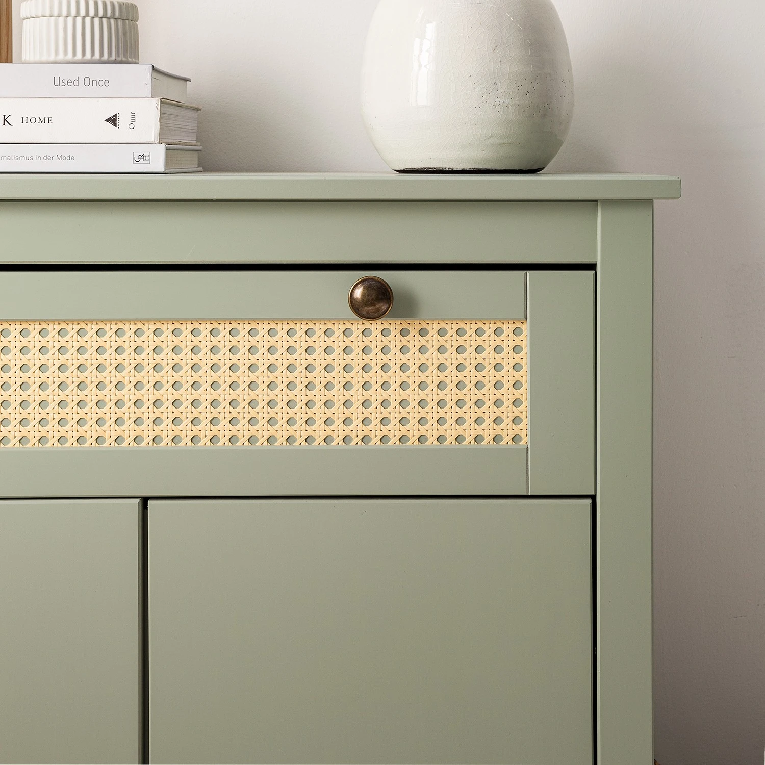 Maison Belfort Kommode Belleria III - Kiefer massiv / Wiener Geflecht - Hellolivgrün 9 Maison Belfort Kommode Belleria III - Kiefer massiv / Wiener Geflecht - Hellolivgrün – Bild 9