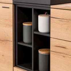 GWINNER Highboard Style - Echtholzfurnier / Metall - Eiche / Anthrazit 16 GWINNER Highboard Style - Echtholzfurnier / Metall - Eiche / Anthrazit -Wohnzimmermöbel boutique en ligne 1000188719 190926 06084300020 DETAILS P000000001000188719