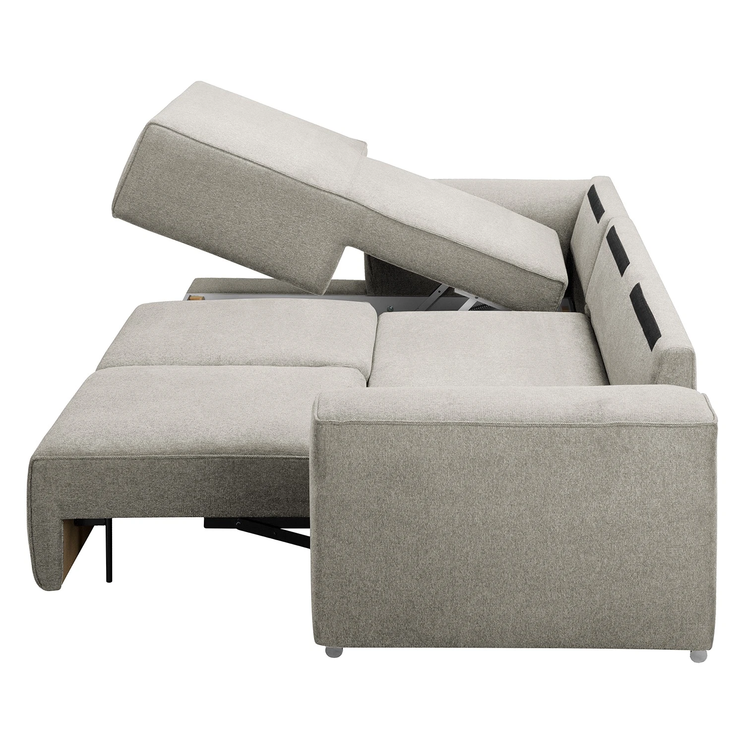 Fredriks Ecksofa Mambai - Cappuccino - Ottomane davorstehend links 9 Fredriks Ecksofa Mambai - Cappuccino - Ottomane davorstehend links – Bild 9