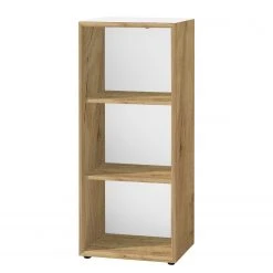 Germania Regal Monteria - Glas - Weiß / Eiche Navarra Dekor