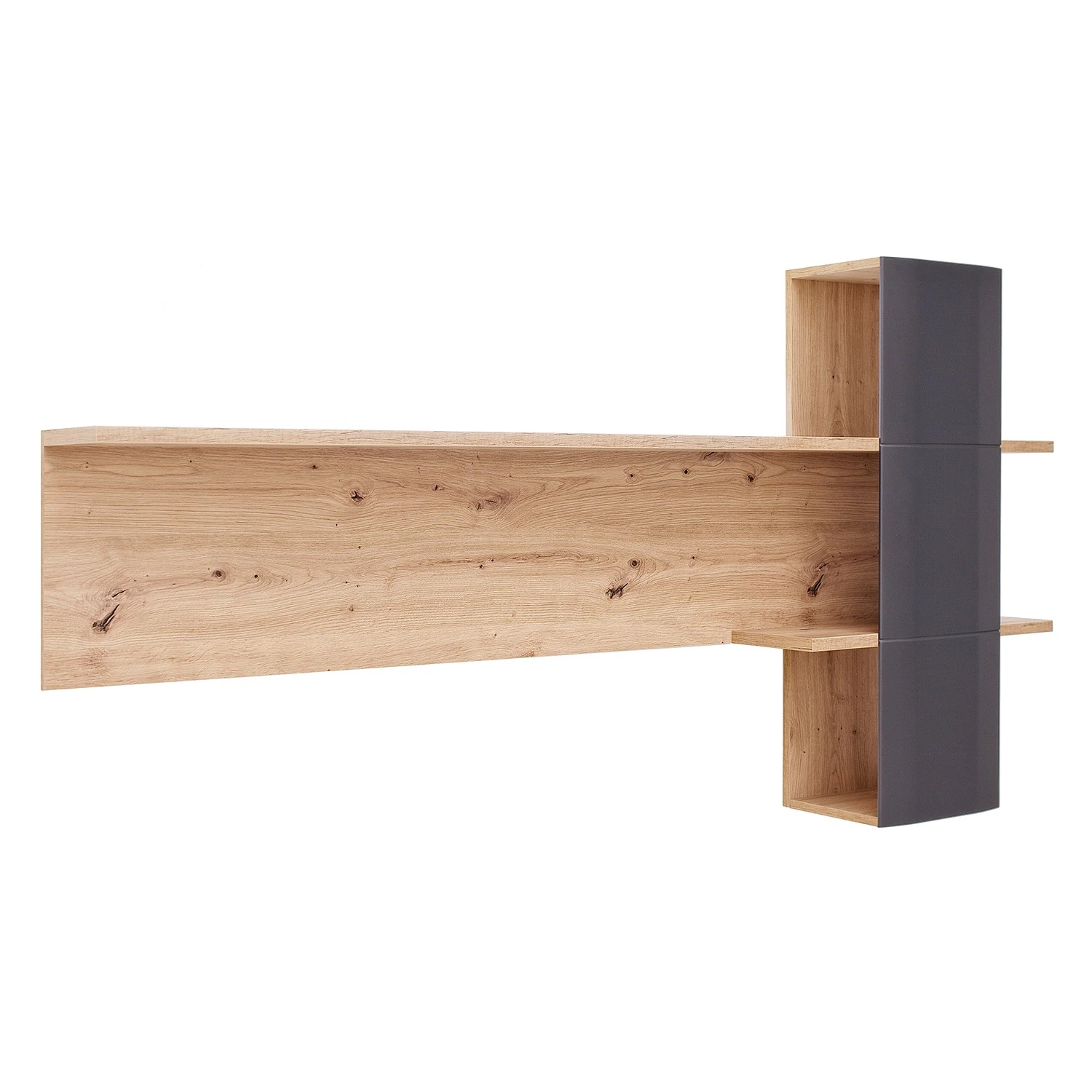 Naturoo Wohnwand Callington III (3-teilig) - Balkeneiche Dekor / Anthrazit 7 Naturoo Wohnwand Callington III (3-teilig) - Balkeneiche Dekor / Anthrazit – Bild 7