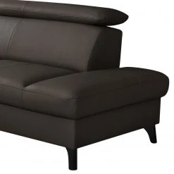 Loftscape Ecksofa Junin - Echtleder / Kunstleder - Dunkelbraun - Ottomane davorstehend rechts - Schlaffunktion - Bettkasten -Wohnzimmermöbel boutique en ligne 1000189625 191016 15040400550 DETAILS P000000001000189625