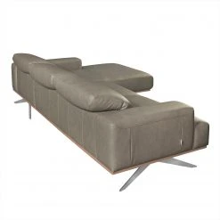 Loftscape Ecksofa Iglesia - Echtleder - Echtleder Nadra: Grau - Longchair davorstehend rechts - Silber - Buche -Wohnzimmermöbel boutique en ligne 1000189630 200102 11281200135 DETAILS P000000001000189630