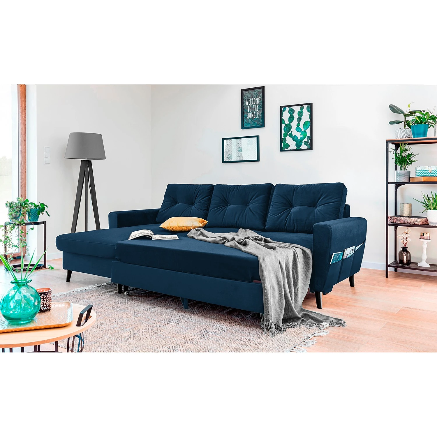 Mørteens Ecksofa Sola III - Samt - Marineblau - Longchair davorstehend links - Schlaffunktion - Bettkasten 3 Mørteens Ecksofa Sola III - Samt - Marineblau - Longchair davorstehend links - Schlaffunktion - Bettkasten – Bild 3