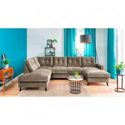 Mørteens Wohnlandschaft Sola II - Samt - Beige - Longchair davorstehend rechts / Ottomane links - Schlaffunktion - Bettkasten -Wohnzimmermöbel boutique en ligne 1000189767 191025 11325200393 DETAILS P000000001000189767