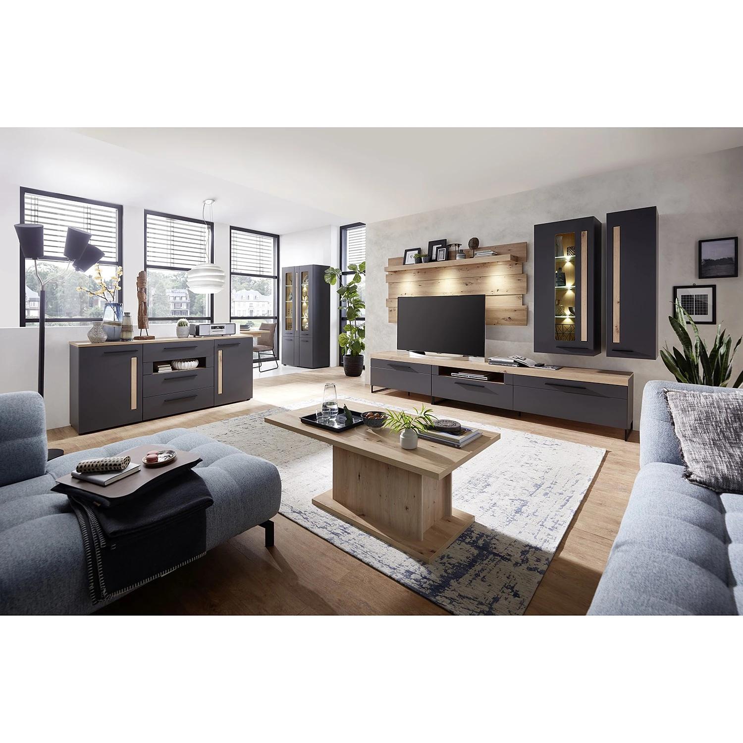 Red Living TV-Lowboard Parolin I - Dunkelgrau 4 Red Living TV-Lowboard Parolin I - Dunkelgrau – Bild 4