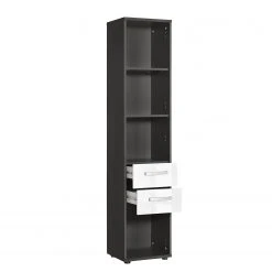 Furnitive Aktenregal Buzy - Hochglanz Weiß / Anthrazit -Wohnzimmermöbel boutique en ligne 1000191311 191031 16045300014 DETAILS P000000001000191311