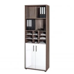 Furnitive Regal Arcon II - Trüffeleiche Dekor / Hochglanz Weiß