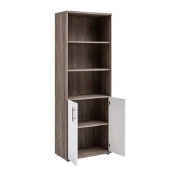Furnitive Regal Arcon II - Trüffeleiche Dekor / Hochglanz Weiß -Wohnzimmermöbel boutique en ligne 1000191349 191031 16045900130 DETAILS P000000001000191349