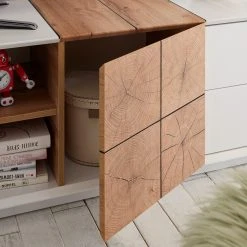 Loftscape TV-Lowboard Crecora - Weiß / Hirnholz Eiche -Wohnzimmermöbel boutique en ligne 1000191826 200312 17361500025 DETAILS P000000001000191826