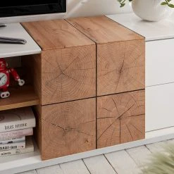 Loftscape TV-Lowboard Crecora - Weiß / Hirnholz Eiche -Wohnzimmermöbel boutique en ligne 1000191826 200312 17361500026 DETAILS P000000001000191826