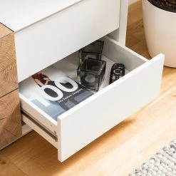 Loftscape TV-Lowboard Crecora - Weiß / Hirnholz Eiche -Wohnzimmermöbel boutique en ligne 1000191826 200930 14361200016 DETAILS P000000001000191826