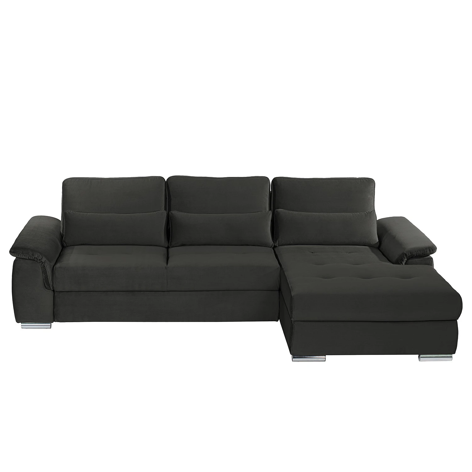 Loftscape Ecksofa Renay I - Samt Ravi: Anthrazit - Longchair davorstehend rechts 6 Loftscape Ecksofa Renay I - Samt Ravi: Anthrazit - Longchair davorstehend rechts – Bild 6