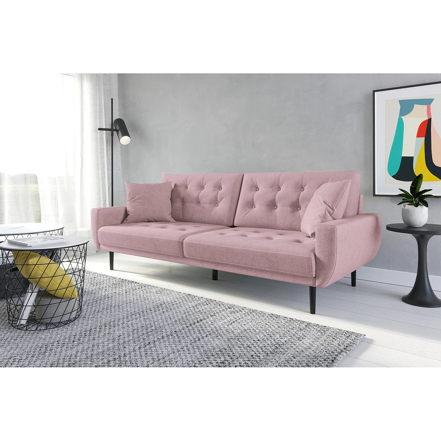 Norrwood Sofa Vaise I (3-Sitzer) - Samt - Samt Ravi: Mauve 2 Norrwood Sofa Vaise I (3-Sitzer) - Samt - Samt Ravi: Mauve – Bild 2