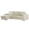 Loftscape Ecksofa Vassy - Webstoff - Creme - Longchair davorstehend links - Kein Zubehör inklusive