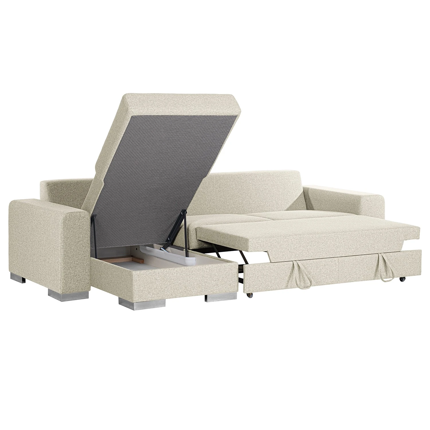 Loftscape Ecksofa Vassy - Webstoff - Creme - Longchair davorstehend links - Kein Zubehör inklusive 3 Loftscape Ecksofa Vassy - Webstoff - Creme - Longchair davorstehend links - Kein Zubehör inklusive – Bild 3