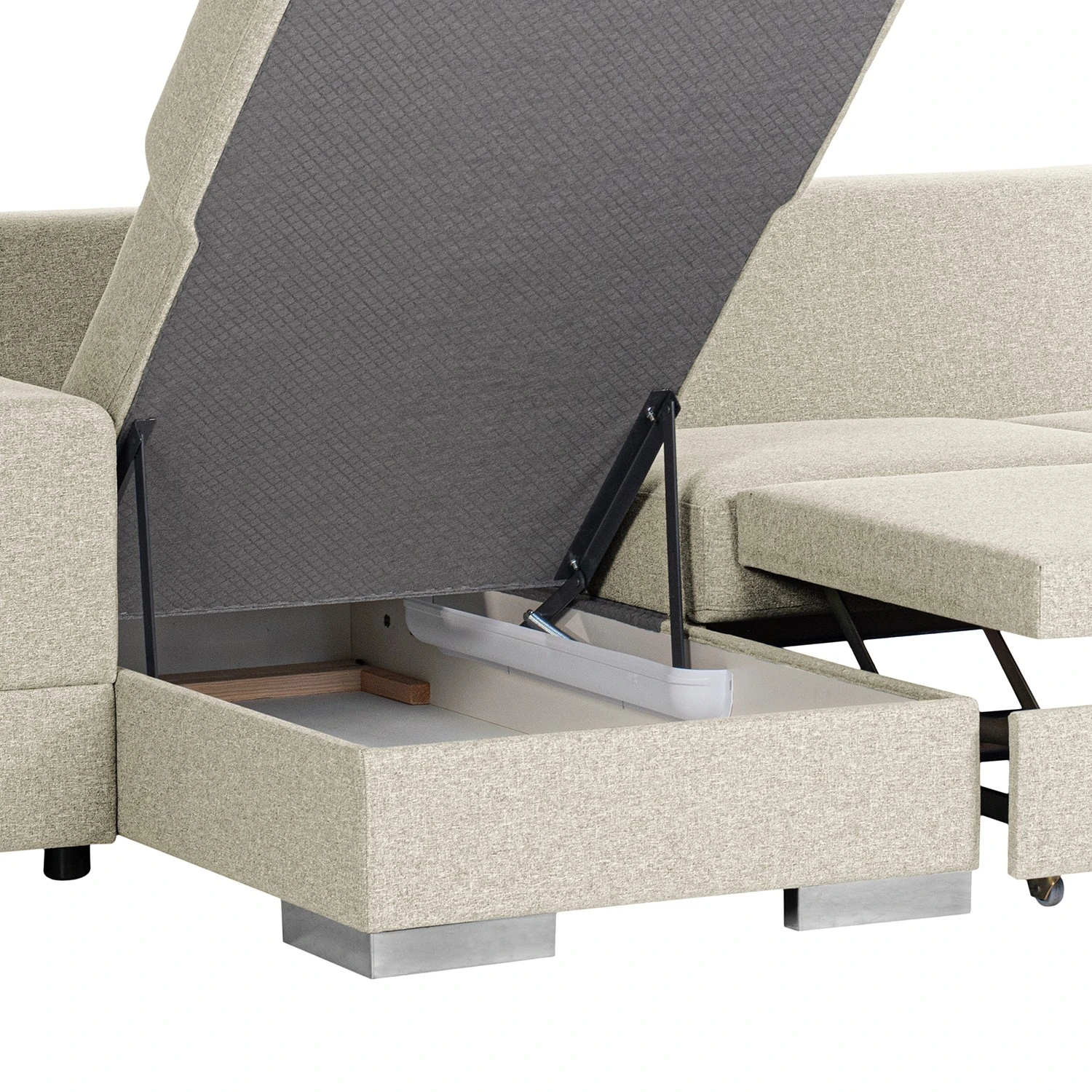 Loftscape Ecksofa Vassy - Webstoff - Creme - Longchair davorstehend links - Kein Zubehör inklusive 11 Loftscape Ecksofa Vassy - Webstoff - Creme - Longchair davorstehend links - Kein Zubehör inklusive – Bild 11