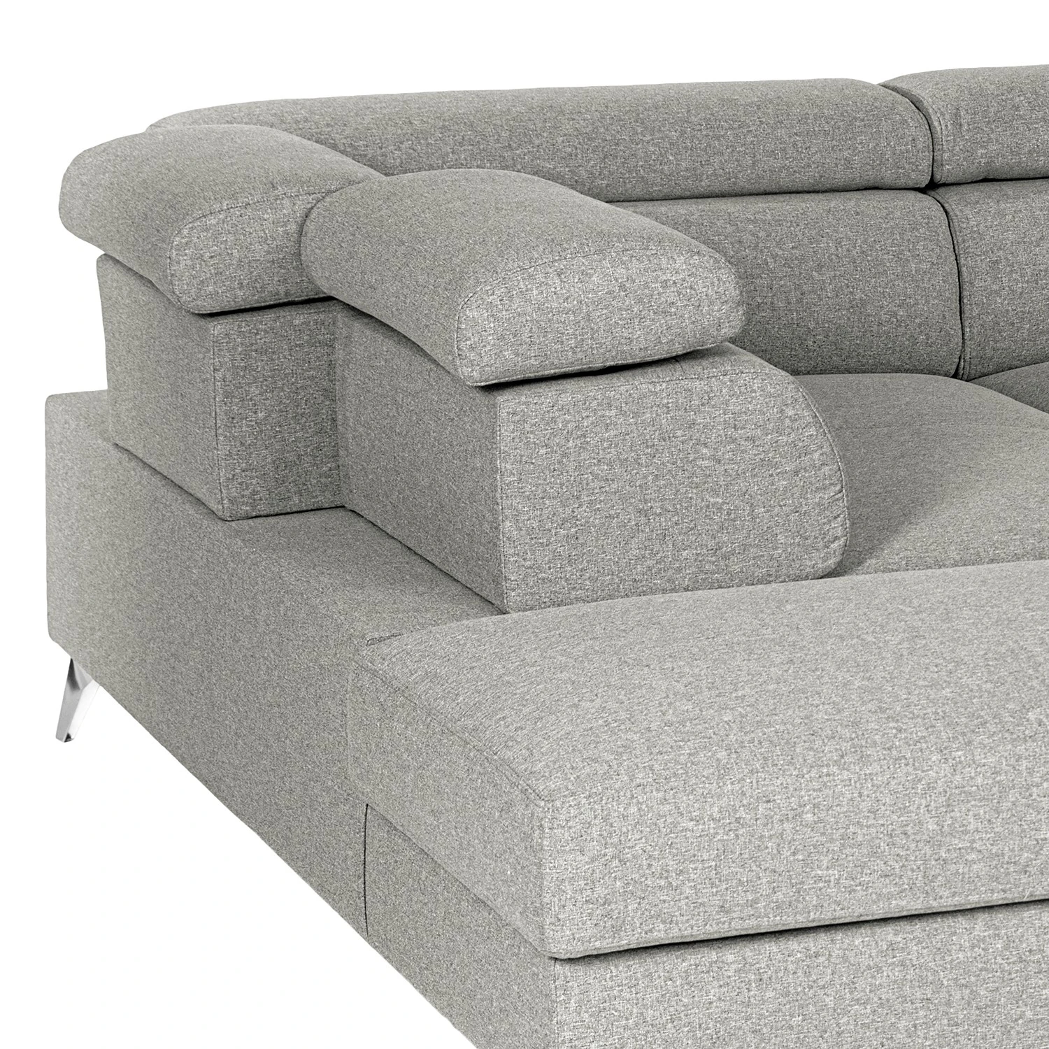 Loftscape Ecksofa Nonza II - Webstoff - Lichtgrau - Ottomane davorstehend links 13 Loftscape Ecksofa Nonza II - Webstoff - Lichtgrau - Ottomane davorstehend links – Bild 13