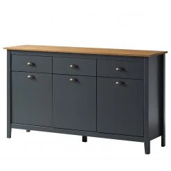 Maison Belfort Sideboard Rivery - Kiefer massiv - Anthrazit