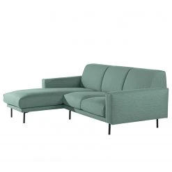 Norrwood Ecksofa Medan - Webstoff - Mintgrau - Longchair davorstehend links
