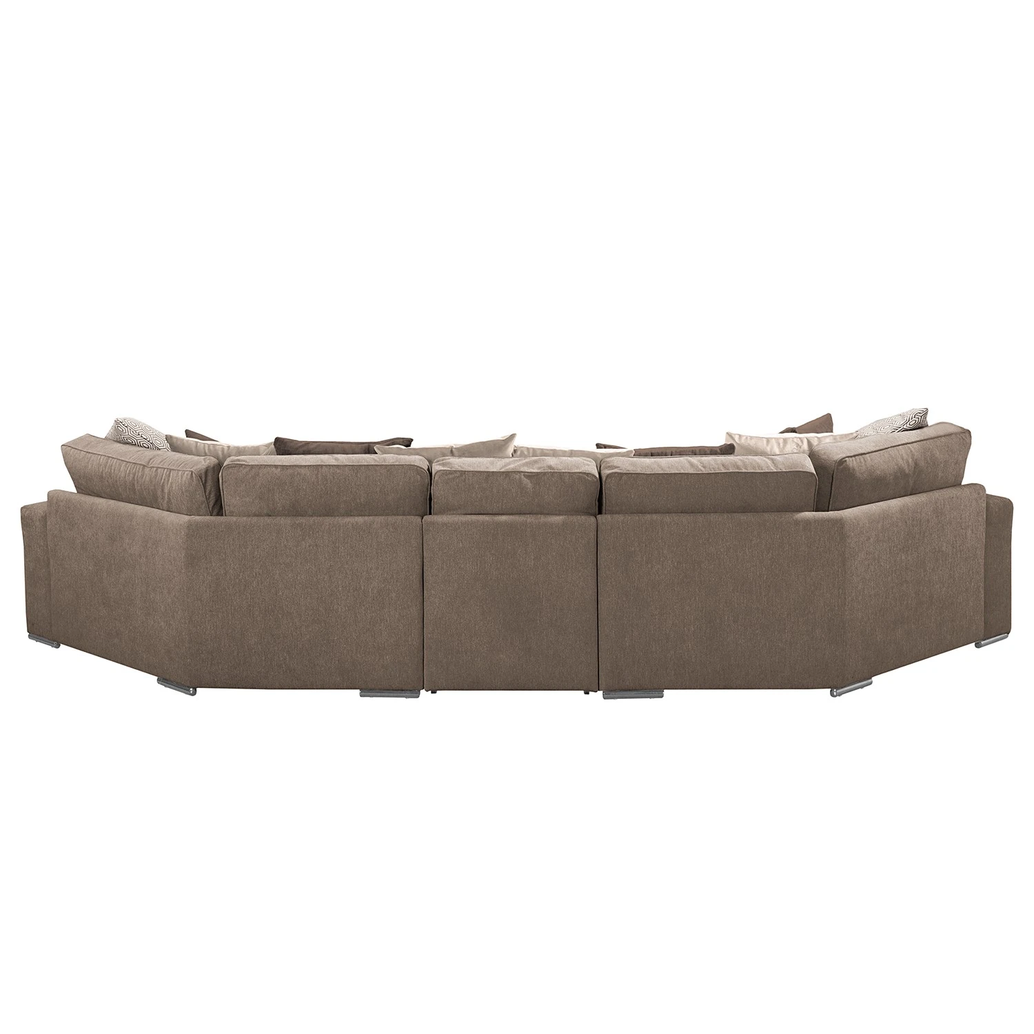 Maison Belfort Ecksofa Tahko - Microfaser / Webstoff / Samt - Braun / Beige 5 Maison Belfort Ecksofa Tahko - Microfaser / Webstoff / Samt - Braun / Beige – Bild 5