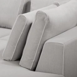 Fredriks Ecksofa Ranua - Webstoff - Lichtgrau - Ottomane davorstehend rechts -Wohnzimmermöbel boutique en ligne 1000194145 191216 16235500187 DETAILS P000000001000194145