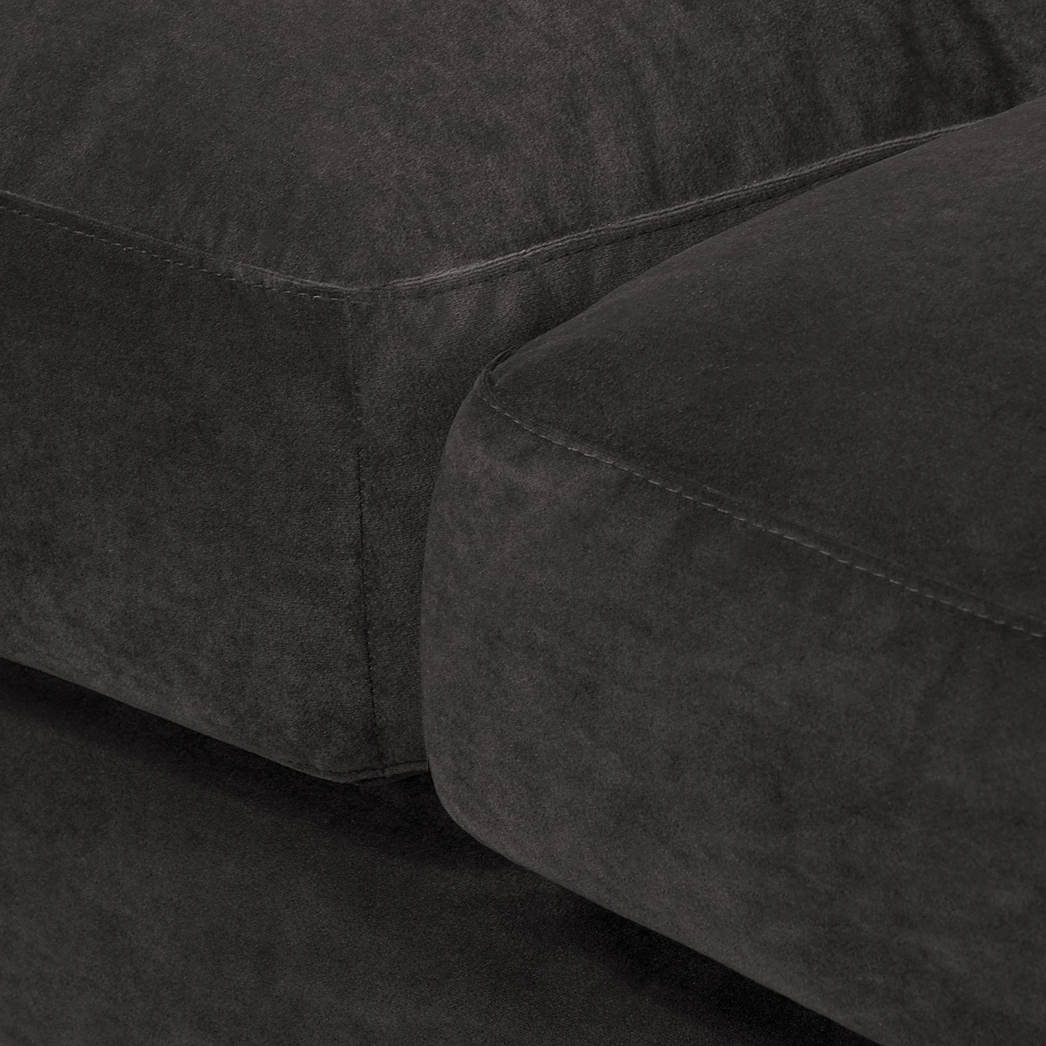 Fredriks Ecksofa Paimio - Samt - Grau - Longchair davorstehend links 8 Fredriks Ecksofa Paimio - Samt - Grau - Longchair davorstehend links – Bild 8