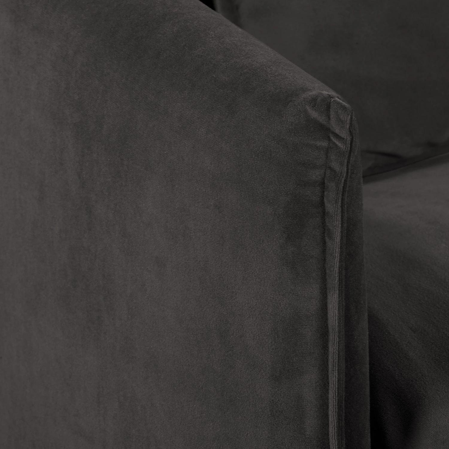 Fredriks Ecksofa Paimio - Samt - Grau - Longchair davorstehend links 9 Fredriks Ecksofa Paimio - Samt - Grau - Longchair davorstehend links – Bild 9