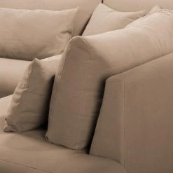 Fredriks Ecksofa Luosto - Flachgewebe - Cappuccino - Ottomane davorstehend rechts -Wohnzimmermöbel boutique en ligne 1000194193 191216 16244000699 DETAILS P000000001000194193