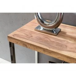Naturoo Konsolentisch Tolono - Akazie massiv / Edelstahl - Akazie / Chrom -Wohnzimmermöbel boutique en ligne 1000194217 200108 10050600091 DETAILS P000000001000194217