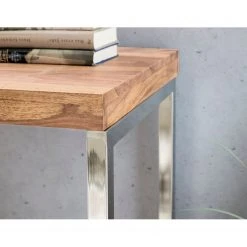Naturoo Konsolentisch Tolono - Akazie massiv / Edelstahl - Akazie / Chrom -Wohnzimmermöbel boutique en ligne 1000194217 200108 10050600092 DETAILS P000000001000194217