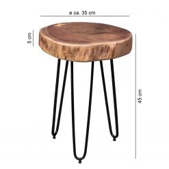 Naturoo Beistelltisch Culpeper - Akazie massiv / Metall - Akazie / Schwarz -Wohnzimmermöbel boutique en ligne 1000194220 200108 10051100120 SKETCH DETAILS P000000001000194220 sketch