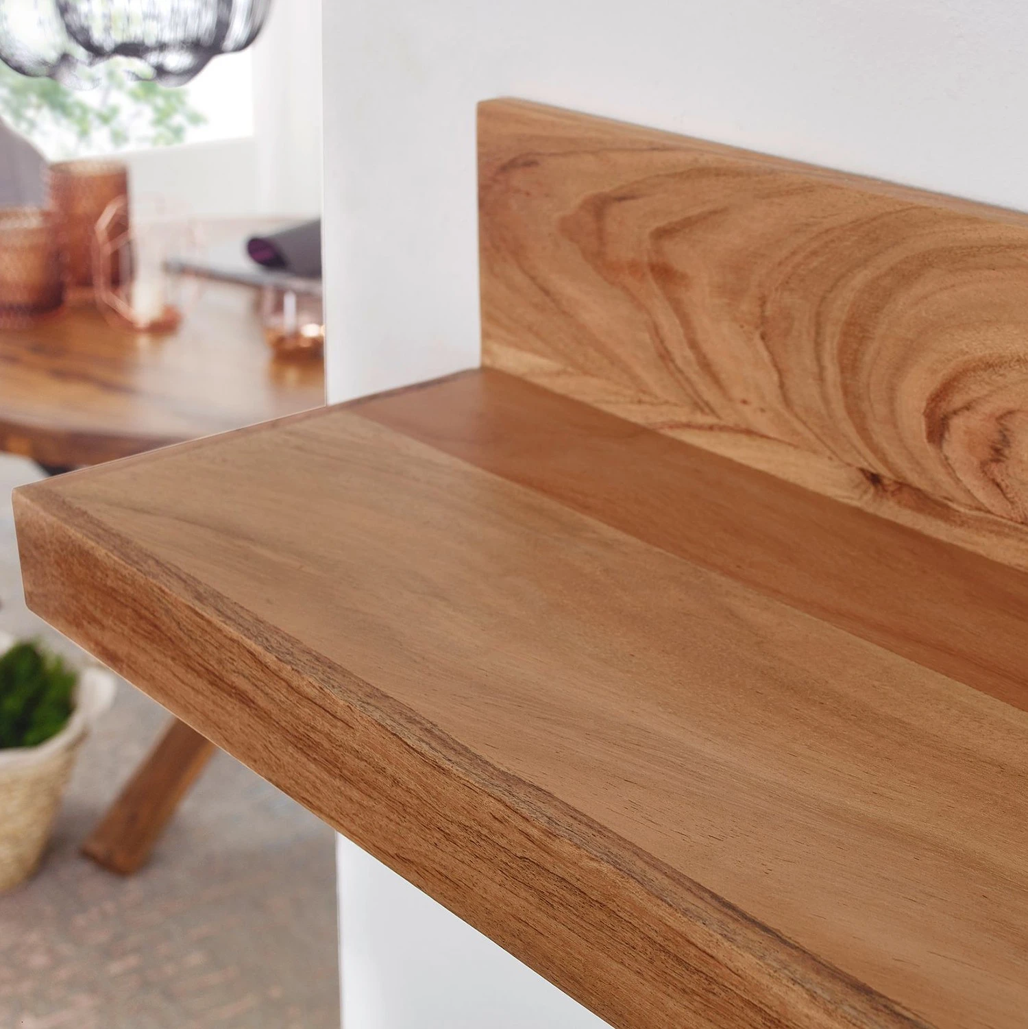 Naturoo Wandregal Woodfin - Akazie massiv - Breite: 80 cm 3 Naturoo Wandregal Woodfin - Akazie massiv - Breite: 80 cm – Bild 3