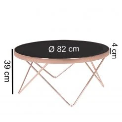 Jack & Alice Couchtisch Morgan - Glas / Metall - Schwarz / Kupfer 13 Jack & Alice Couchtisch Morgan - Glas / Metall - Schwarz / Kupfer -Wohnzimmermöbel boutique en ligne 1000194257 200108 10054100342 SKETCH DETAILS P000000001000194257 sketch