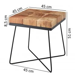 Red Living Beistelltisch Stanchfield - Akazie massiv / Metall - Akazie / Schwarz -Wohnzimmermöbel boutique en ligne 1000194258 200108 10054200347 SKETCH DETAILS P000000001000194258 sketch