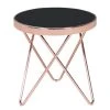 Jack & Alice Beistelltisch Morgan - Glas / Metall - Schwarz / Kupfer