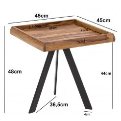 Red Living Beistelltisch Ardee I - Sheesham massiv / Metall - Sheesham / Schwarz -Wohnzimmermöbel boutique en ligne 1000194287 200108 10060600508 SKETCH DETAILS P000000001000194287 sketch