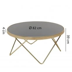 Jack & Alice Couchtisch Morgan - Glas / Metall - Schwarz / Gold -Wohnzimmermöbel boutique en ligne 1000194305 200108 10062400629 SKETCH DETAILS P000000001000194305 sketch