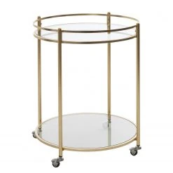 Jack & Alice Servierwagen Achill - Glas / Metall - Gold