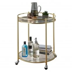 Jack & Alice Servierwagen Achill - Glas / Metall - Gold -Wohnzimmermöbel boutique en ligne 1000194308 200108 10062500646 DETAILS P000000001000194308