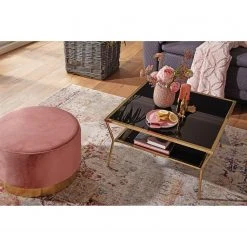 Jack & Alice Couchtisch Ballyboe - Glas / Metall - Schwarz / Gold -Wohnzimmermöbel boutique en ligne 1000194311 200108 10062800666 MOOD DETAILS P000000001000194311 mood