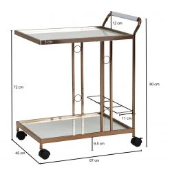Jack & Alice Servierwagen Recess - Glas / Metall - Gold -Wohnzimmermöbel boutique en ligne 1000194315 200108 10063100691 SKETCH DETAILS P000000001000194315 sketch