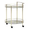 Jack & Alice Servierwagen Gowlan - Glas / Metall - Gold