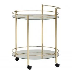 Jack & Alice Servierwagen Gowlan - Glas / Metall - Gold